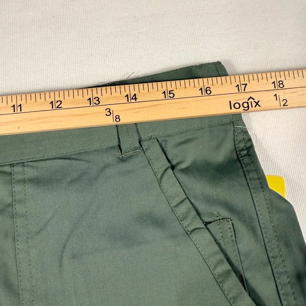 Med Works Epic Cargo Scrub Pants Large Short Olive Green Stretch 9500S